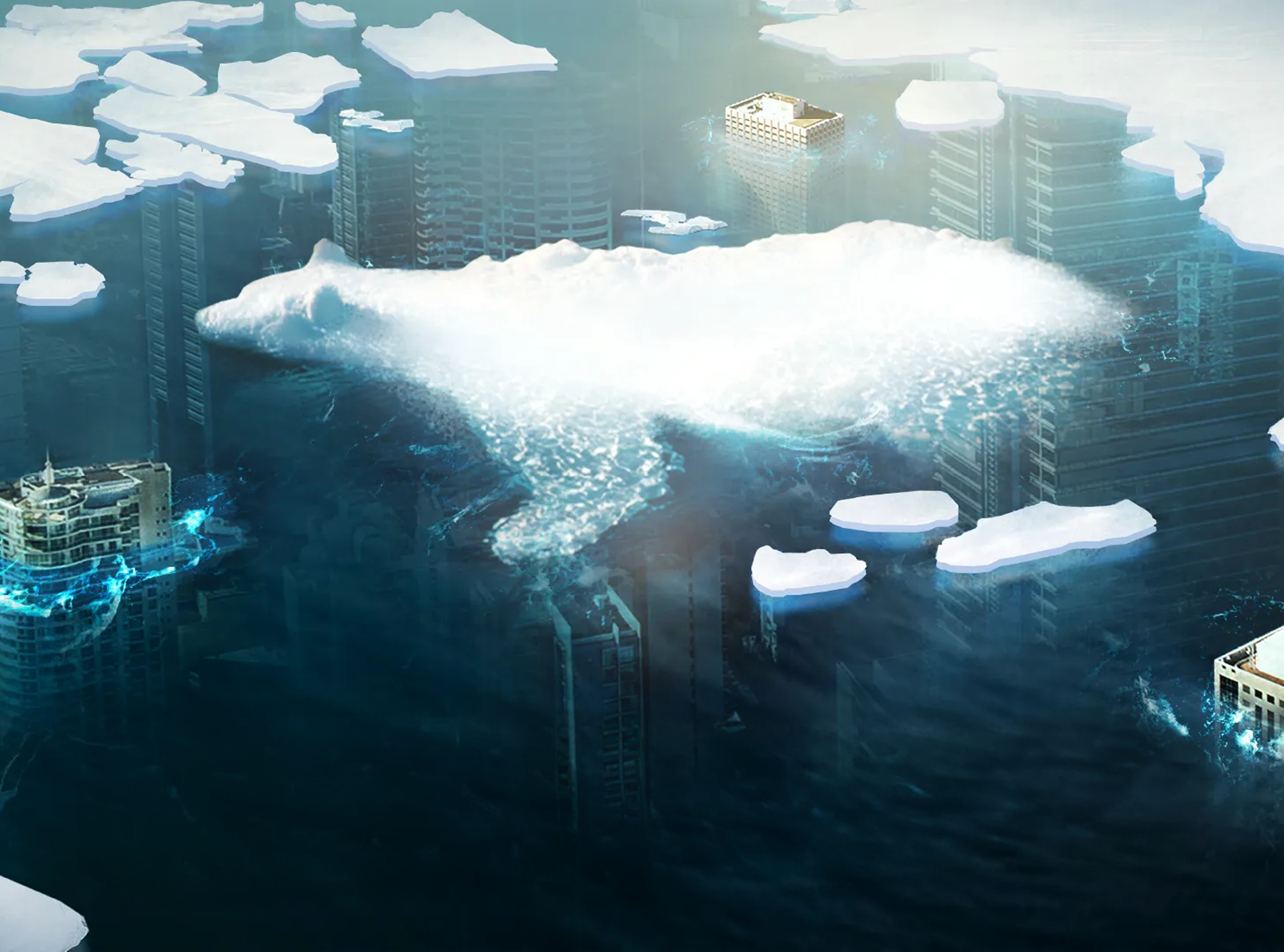 Melting Ice, Sinking Cities II - Climate change visualization